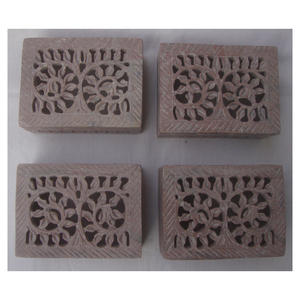 Antique Stéatite Sculpture Belle Boîte De Cadeau De Mariage - Product Image 1