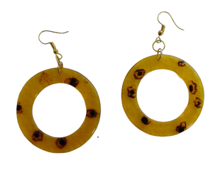 Boucles d'oreilles en résine en forme d'anneau rond de haute qualité Nouveau design de mode pour femmes filles Premium Fine Jewelry de l'Inde à bas prix - Product Image 1