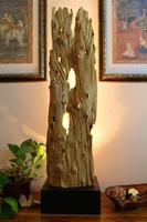 Support décoratif en bois flotté, présentoir en bois artisanal pour la décoration intérieure et les accessoires de bureau