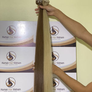 Cabello humano liso de doble trama, seda, grado al por mayor, 12A #6 y #60, extensión de cabello de Color suave y suave - Product Image 6