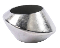Vase à fleurs en métal argent brut 10 pièces, Vase décoratif minimaliste, Blanc, détail en spirale découpé