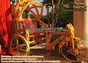 Rickshaw de entrada nupcial estilo Bollywood última entrada de novia rickshaw decorado boda india Desi entrada nupcial rickshaw - Product Image 2