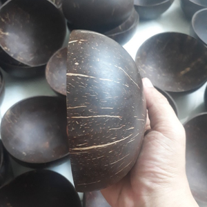 Cuencos de cáscara de coco pulidos vintage ecológicos listos para enviar con cuchara utensilios de cocina naturales de Vietnam - Product Image 5