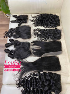 Extension de cheveux péruviens naturels 4x4 et 5x5, nattes de cuticules à effet éventail, de haute qualité au prix d'usine réel - Product Image 2