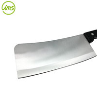 Couteau à découper la viande en acier inoxydable à grande lame avec manche en bakélite noir pour la viande et les légumes