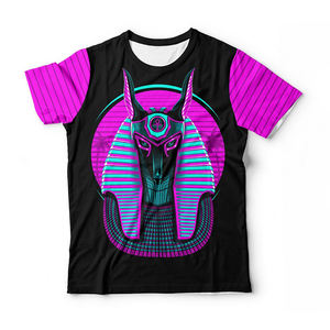 Camiseta con estampado de sublimación abstracta, cuello redondo, ropa de calle, ropa deportiva ajustada para hombre, camiseta estampada - Product Image 5