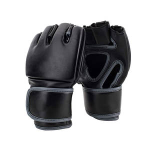 Venta al por mayor de guantes de boxeo MMA de medio Dedo de diseño personalizado logotipo personalizado guantes MMA de su propio diseño - Product Image 1