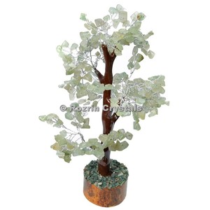 Regalo de Navidad Aventurina verde Tronco Alambre 300 Chips Árbol de cristal - Product Image 1