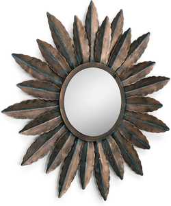 Grand cercle suspendu en laiton doré, décoration de maison Antique, en forme d'étoile, cadre métallique, miroir mural décoratif - Product Image 4