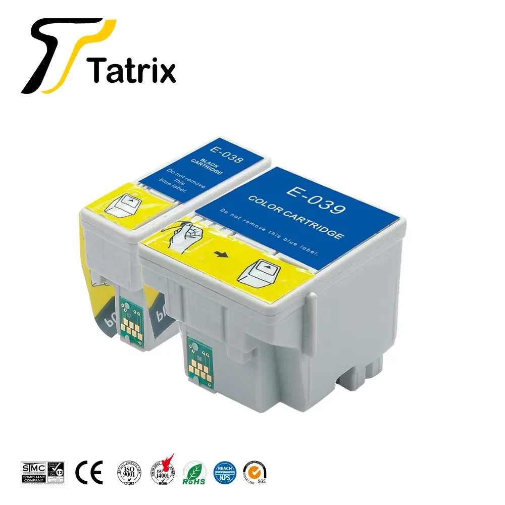 Cartucho de tinta T038 T039 para impresora Epson, Compatible con Stylus C43UX C45 CX1500, cartucho de tinta T038