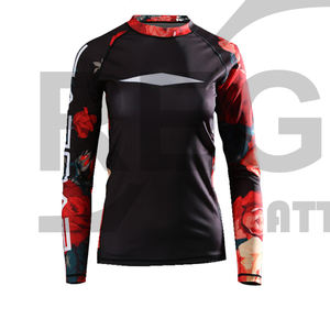 Chemises de sport de Compression, <span class=keywords><strong>surf</strong></span> à manches longues, Logo personnalisé UV BJJ Rashguard MMA Sublimation hommes éruption Guard DHL Sublimation FEDEX OEM - Product Image 1