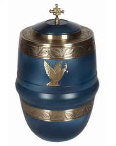 URNA DE CREMACIÓN DE METAL CRUZ CATÓLICA URNA DE CENIZAS FUNERÁTICAS DE METAL PARA ADULTOS PÁJARO DE MAR URNA DE CREMACIÓN EUROPEA - Product Image 3