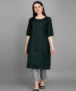 Nouveau designer long kurti vente entière prix le plus bas marché textile indien vêtements éthériques ApparelGarment - Product Image 3