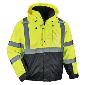 Chaqueta DE SEGURIDAD reflectante de poliéster de alta visibilidad para invierno impermeable con logotipo personalizable chaleco cálido de invierno con malla - Product Image 4
