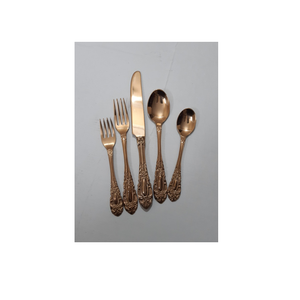 Juegos de Cubiertos de acero inoxidable pulido en acabado dorado Kraft para ocasiones de cantina - Product Image 3