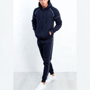 Sudadera negra con logotipo personalizado para hombre, ropa para correr, chándal, chándales lisos, 2022 - Product Image 2