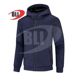 Personnalisations Hommes Zip Up Hoodies Full Zipper Cotton Thick Fleece Gym Survêtement Pour Hommes Heavy Fleece Hoodie Custom Sweatsuit - Product Image 2