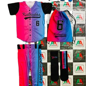 Set Seragam Bisbol Kustom Tas Jersey Celana Kaus Kaki Band Logo Semua Ukuran Penjualan Laris Desain Terbaru Grosir Set Lengkap