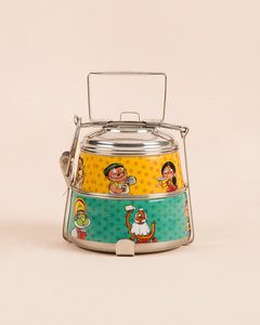 กล่องข้าวสแตนเลส King พร้อมกล่องใส่อาหารกลางวัน,กล่องอาหารกลางวันสีมีหูจับ - Product Image 6