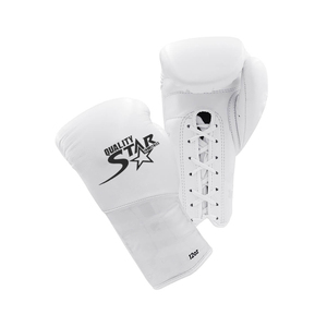 Sialkot-Guantes Blancos de boxeo de cuero sintético, guantes de práctica de boxeo, hechos a mano, paquistaní - Product Image 5