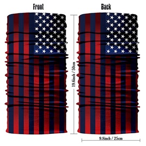 Bandana de visage en polyester pour hommes personnalisé de haute qualité drapeau américain cache-cou de refroidissement imprimé Paisley couleur unie Design vierge - Product Image 4