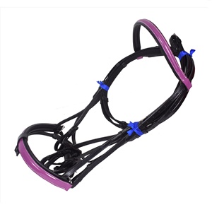 Venta caliente Durable Horse Bridle Set Colorido Charol Noseband & Brow Band Black Leather Build Horse Attachment - Product Image 4