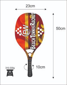Raquettes de beach tennis et de padel sur mesure, face en carbone et fibre de verre, poids 310-330g, longueur 50cm, logos personnalisés, combinaisons de couleurs - Product Image 2