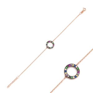 Bracelet minimaliste en argent Sterling 925 pour femme, Design rond, tendance, bijoux fins, nouvelle collection, vente en gros - Product Image 1