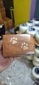 WOOD <b>PET</b> PAW ENGRAVED URN PRINT/ Wood <b>Pet</b> Urn by BRASSWORLD INDIA - Product Image 6
