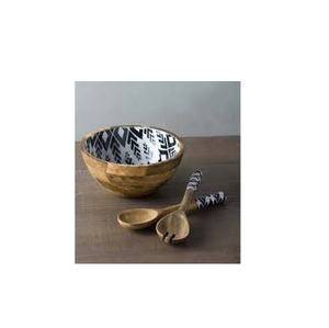 Bol à salade imprimé et en bois Design personnalisé avec cuillère à fourchette à salade pour la maison Hotel & Restaurant à Offre Spéciale - Product Image 6