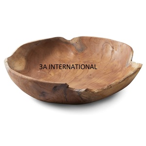 Hotel Wedding Service <b>Bowl</b> Catering Serving <b>Bowl</b> Mango <b>Wood</b> <b>Fruits</b> and Salad Server Unique Round Shape Rustic Wooden <b>Bowl</b> - Product Image 4