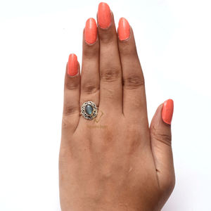 Anillo DE BODA bohemio hecho a mano corte ovalado piedra preciosa labradorita natural 925 conjunto de bisel de plata esterlina anillos finos proveedores al por mayor - Product Image 2
