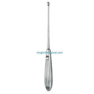 Halle Bone curette with hollow Handle malleable shaft oval no.1 21 cm Surgical Instrument Manufacturer And Exporter