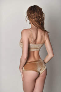 Shemax-Conjunto de terciopelo dorado de lujo - Product Image 5