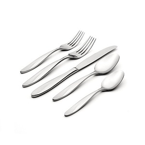 Ensemble de couteau, cuillère, fourchette et spatule au style unique, finition nickel, pour fournitures de restaurant, décoration de table, usage en restauration - Product Image 4