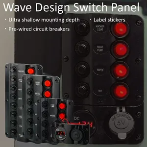 Panel de interruptor de diseño de onda