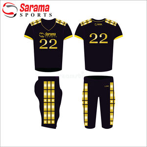 Uniforme de Fútbol Americano Personalizable para Hombre Adulto, 100% Poliéster, Impresión Digital, Transpirable, Antibacterial, Secado Rápido, Protección UV - Product Image 1