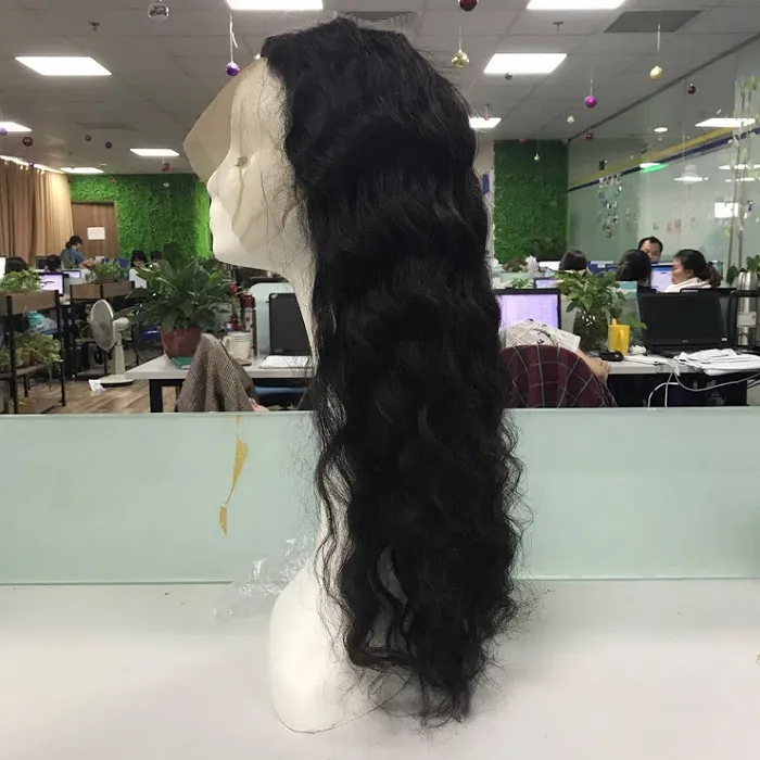 Factory Direct Sale Curly Original Raw Burmese Curly Lace Wig Hair Natural Virgin Extensions