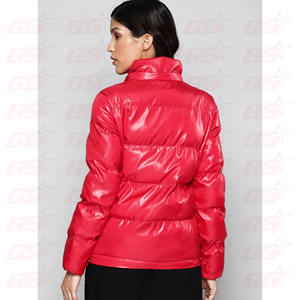 Winter Clothes Women 2021 Custom Bubble Shiny Crop Puffer Jacket - Product Image 4