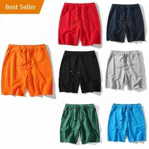 Venta caliente pantalones cortos de gimnasio para hombres 100% algodón polar francés Terry Color sólido Casual ropa de entrenamiento bolsillos ecológico francés Terry - Product Image 4