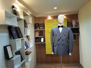 Costumes sur mesure pour hommes en laine 100% laine, double boutonnage, manteaux longs, blazer épais, grande taille, personnalisable, noir, gris, paisley - Product Image 3