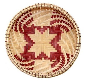 Toppik — panier en bambou rond, plat, décoration murale écologique, produit pour la maison - Product Image 2
