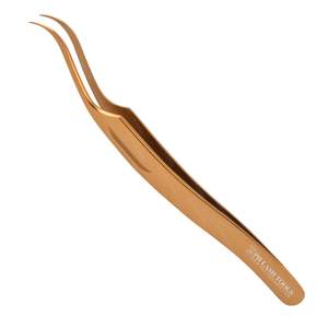 Gold Snake Curved Eyelash Extension Tweezer Middle Cut Private Label, Eyelash Extension Tweezer in Gold Color Snake Shape - Product Image 4