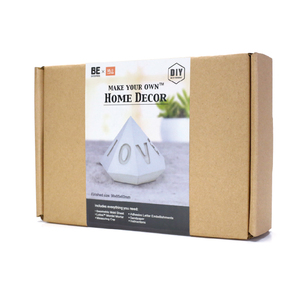 Kit de bricolage en béton Bebox pour décoration intérieure, 90x85x60mm, artisanat géométrique en ciment pour la décoration moderne du salon - Product Image 1