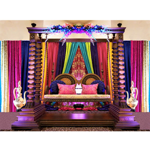 Stylish Teak <b>Wood</b> <b>Swing</b> Jhula for Muslim Mehndi Ceremony Latest Affordable Antique Wedding Stage Setup Decorated <b>Swing</b> <b>Set</b> USA - Product Image 1