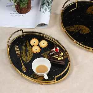 ถาดสำหรับโรงแรมปาร์ตี้สไตล์อเมริกันสีทองและสีดำ - Product Image 6