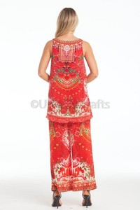 Vintage Ethnic Printed Palazzo Women <b>Flared</b> Pants Wholesale Palazzo Pants Christmas Party Wear - Product Image 2
