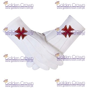 Gants de cérémonie maçonniques 100% coton, utilisation quotidienne en hiver, séchage rapide, compatibles écran tactile |   Gants de parade maçonniques - Product Image 2