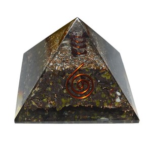 Wholesaler of Epidote Orgone Pyramids with Crystal Point : Epidote Orgone Pyramids with Crystal Point for Sale - Product Image 1