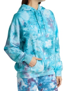 Sudaderas con capucha con estampado de tinte de corbata informal para mujer, ropa de gimnasio personalizada con logotipo frontal, nueva venta directa de fábrica de moda para invierno - Product Image 4